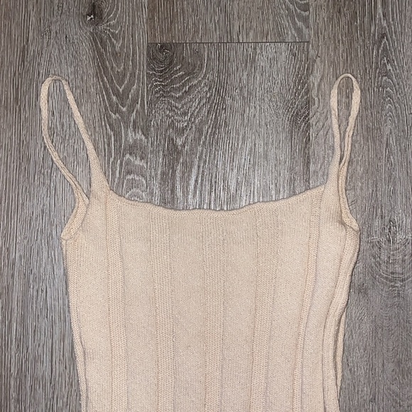 Free People Stellar Sweater Mini Dress Size small oatmeal color - Picture 3 of 5